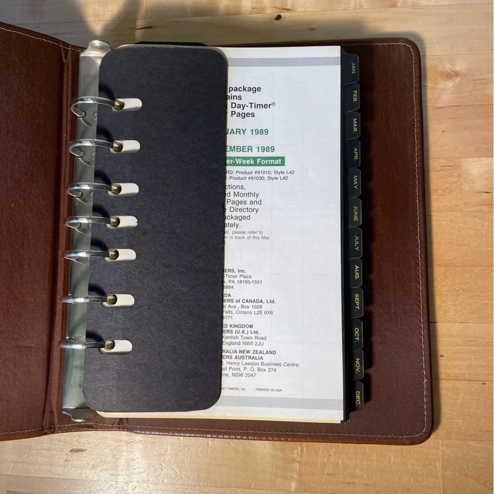 Day - Timer Western Coach Made In Canada Vintage Binder